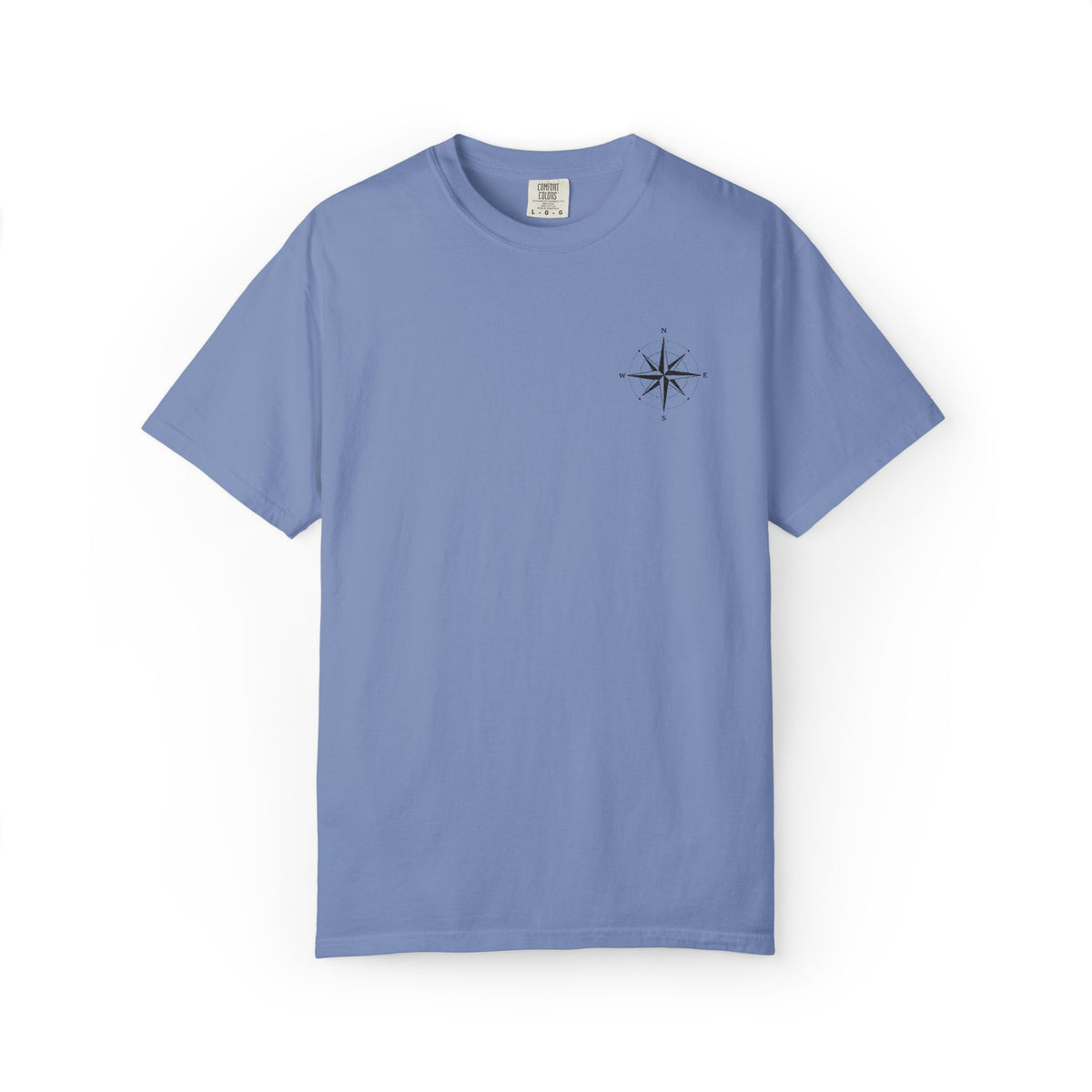 Compass Rose Pocket T-Shirt — Minimal Nautical Graphic Tee