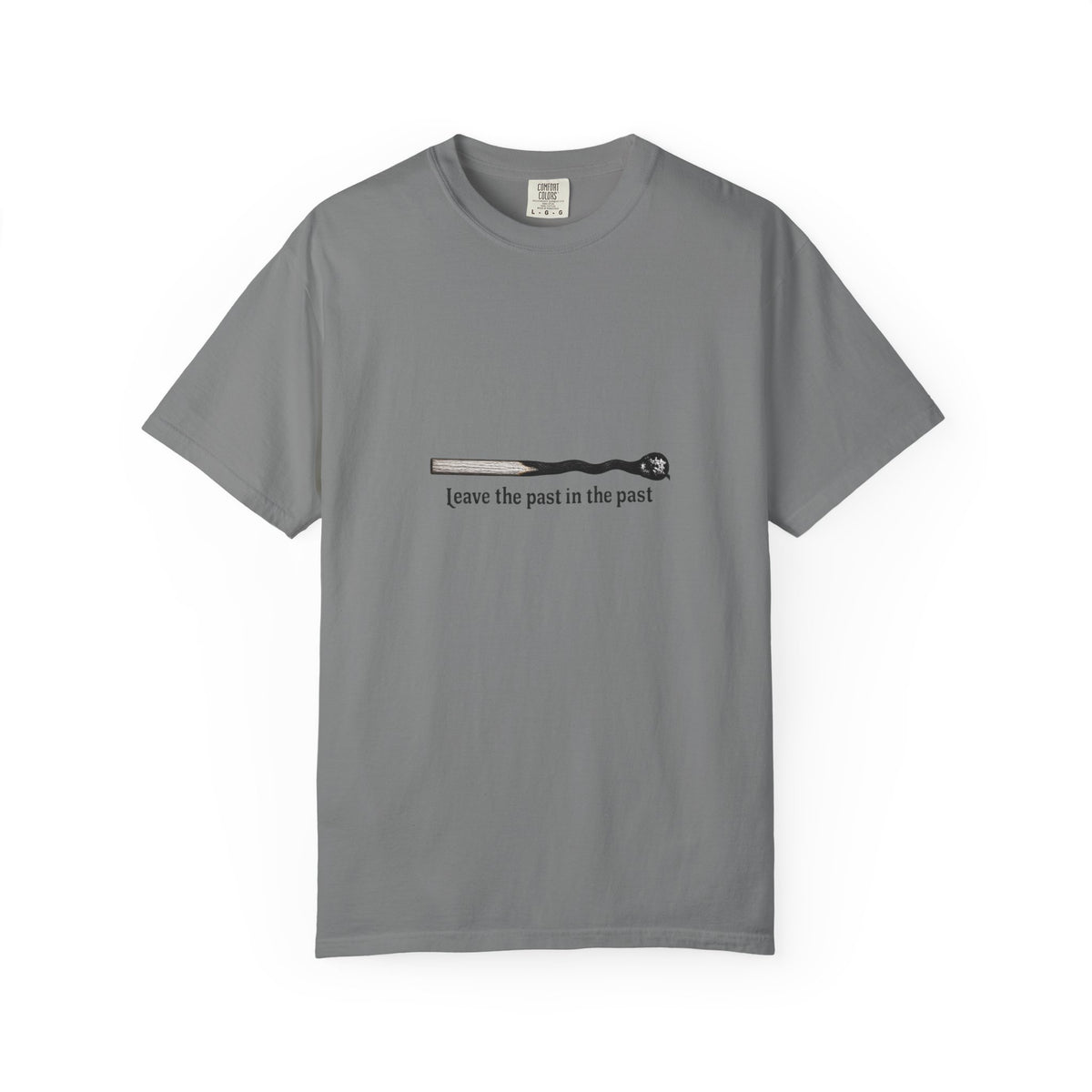T-Shirt — Minimal Smoking Pipe Graphic “Leave the Past in the Past”