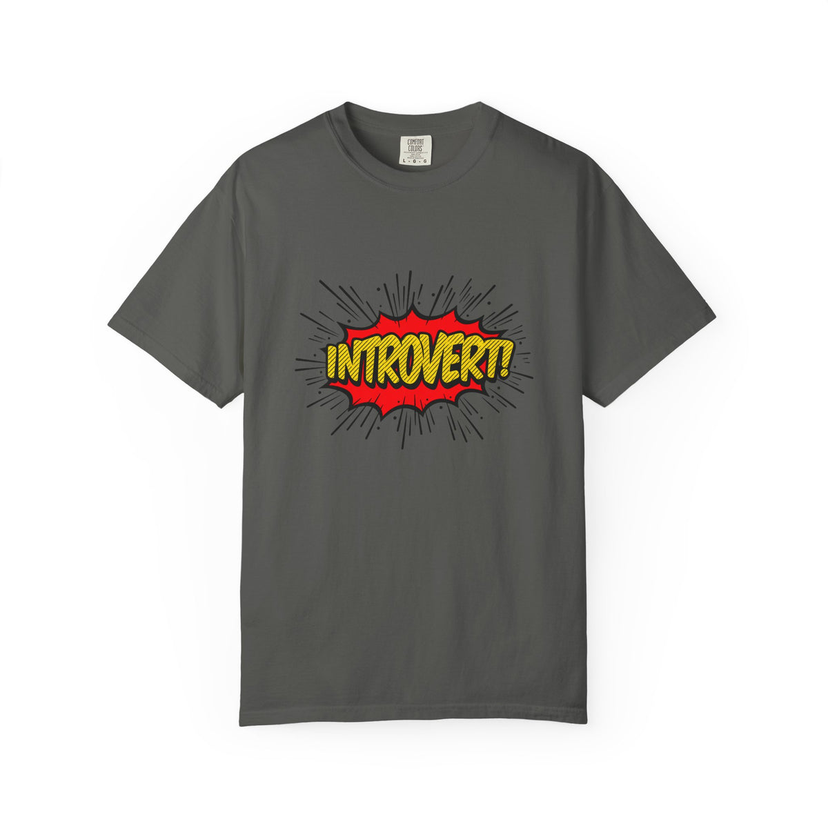 Introvert Comic Pop T-Shirt — Graphic "INTROVERT!" Tee