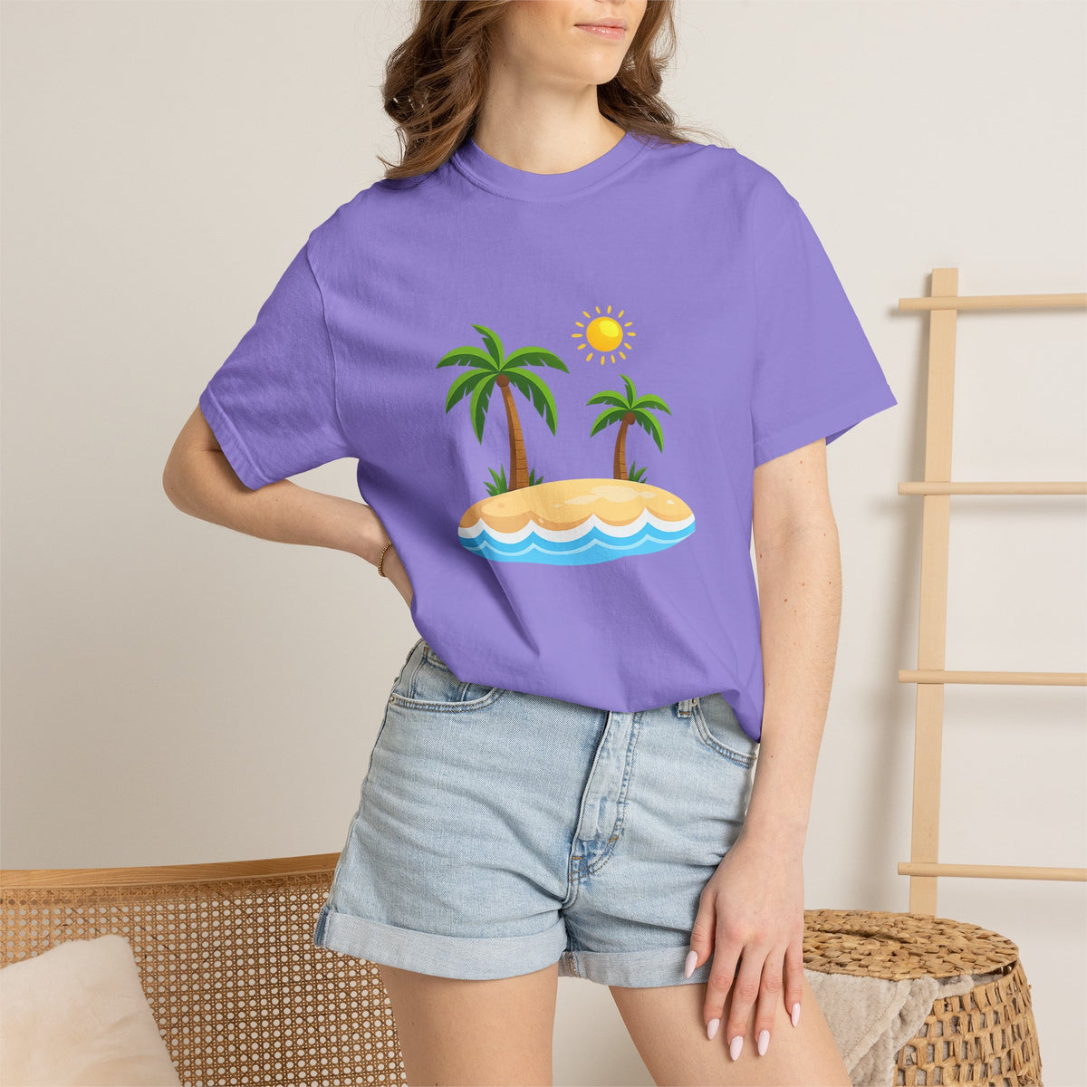 Island Paradise T-Shirt — Tropical Palm Tree Beach Graphic