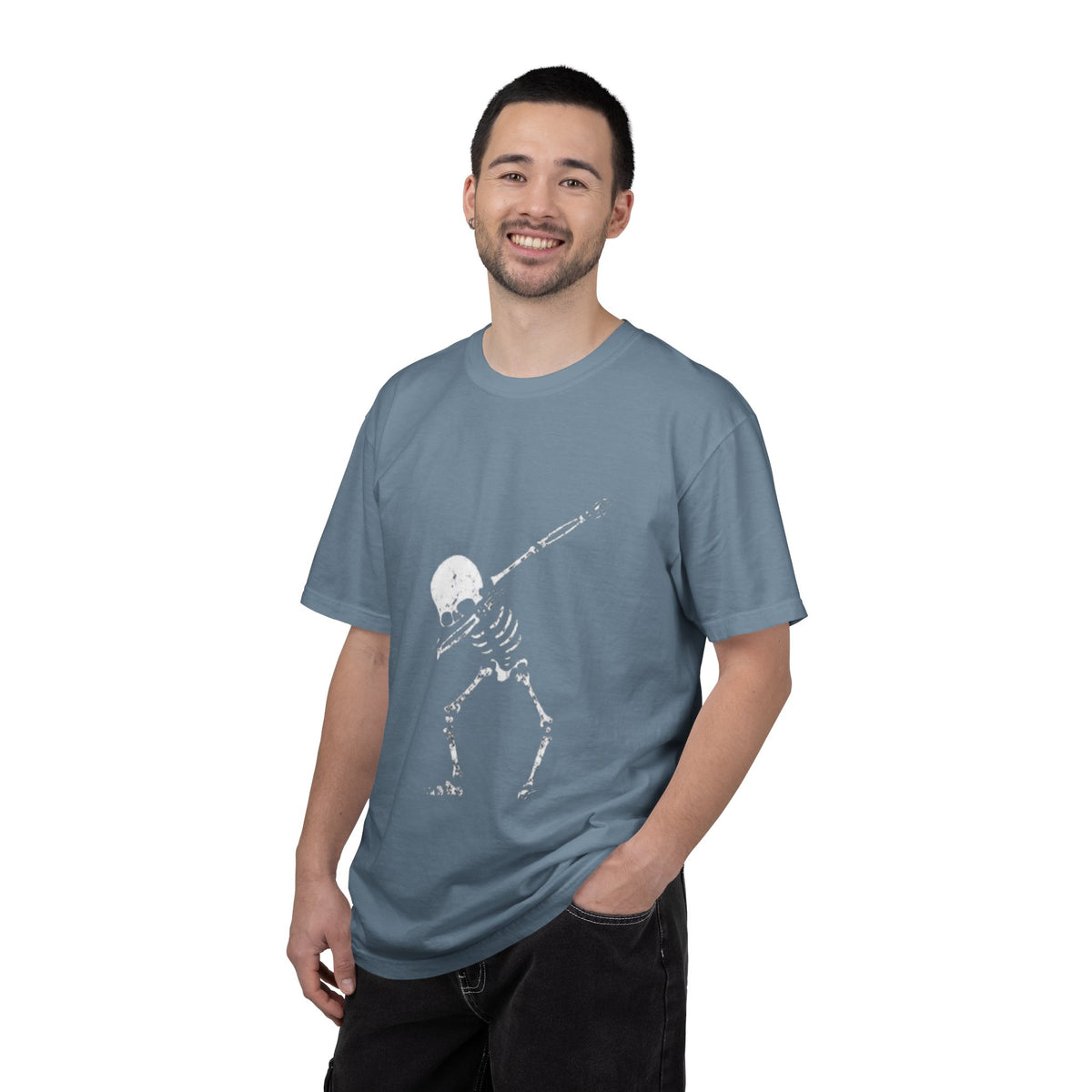 Dabbing Skeleton T‑Shirt — Funny Halloween Graphic Tee