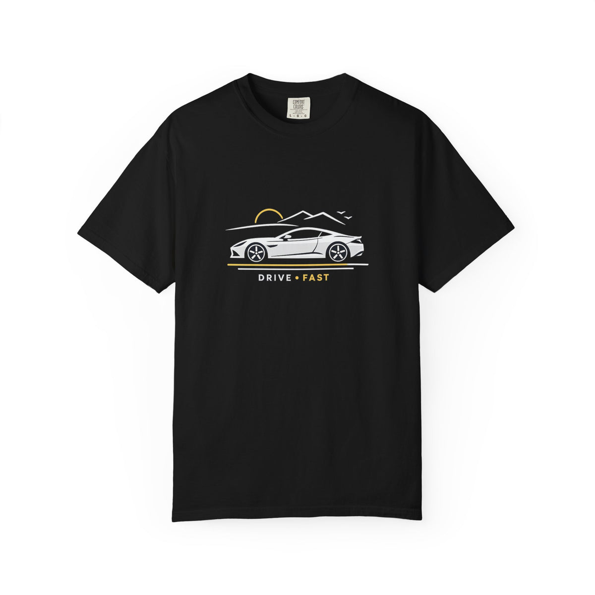 Drive Fast Sports Car T‑Shirt — Vintage Road Trip Graphic