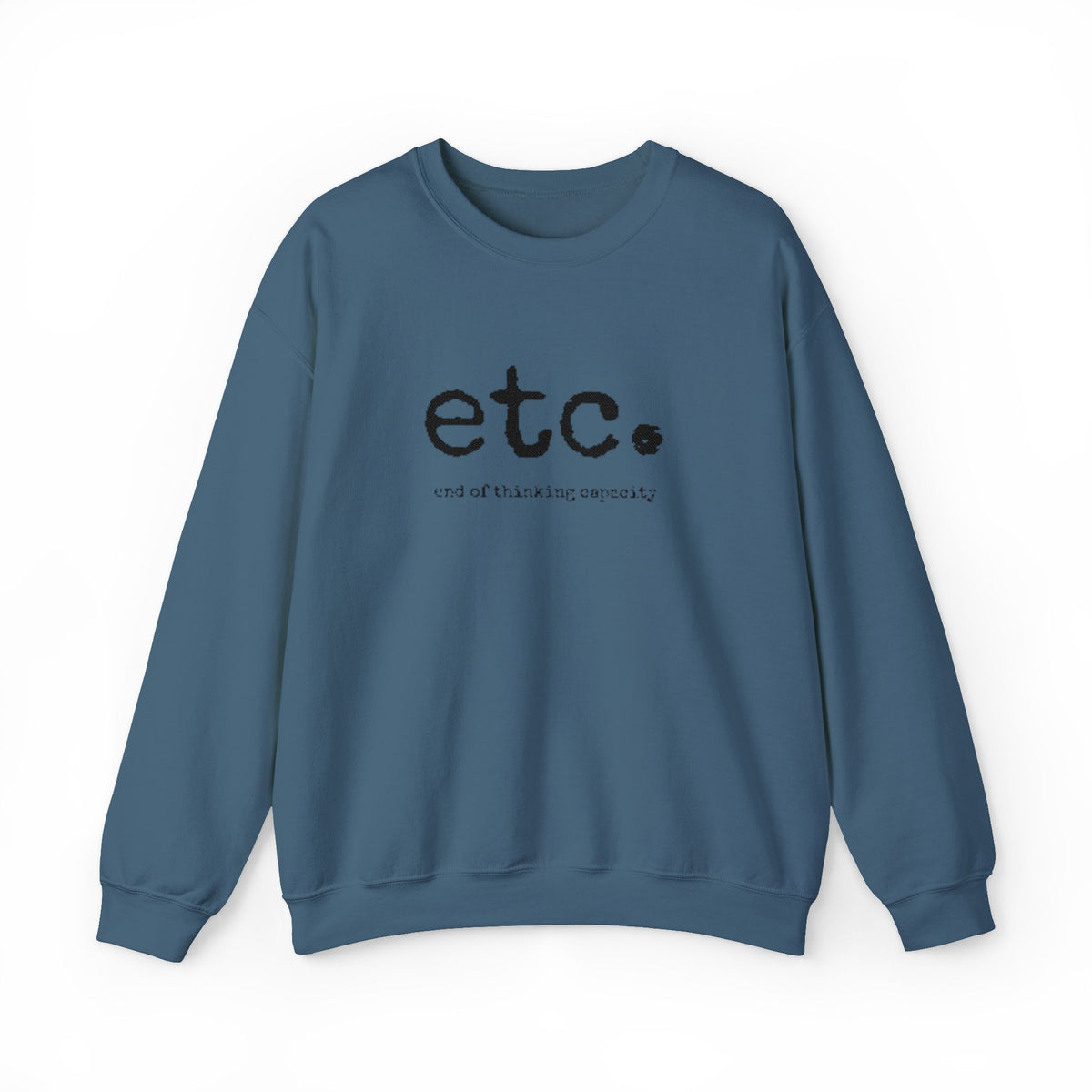 Crewneck Sweatshirt – Minimal 'etc.' Script Logo Casual Pullover