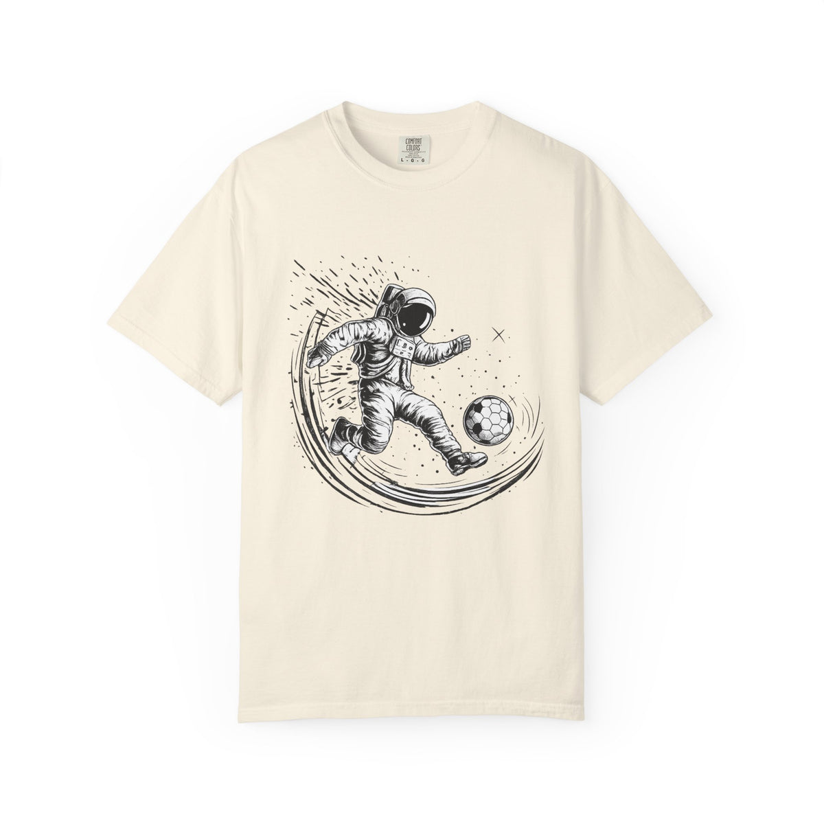 Astronaut Soccer T-Shirt — Space Football Graphic Tee