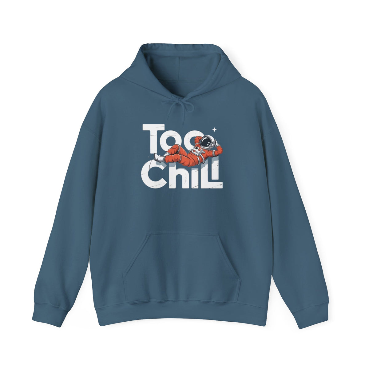 Too Chill Astronaut Hoodie — Retro Space Graphic Pullover