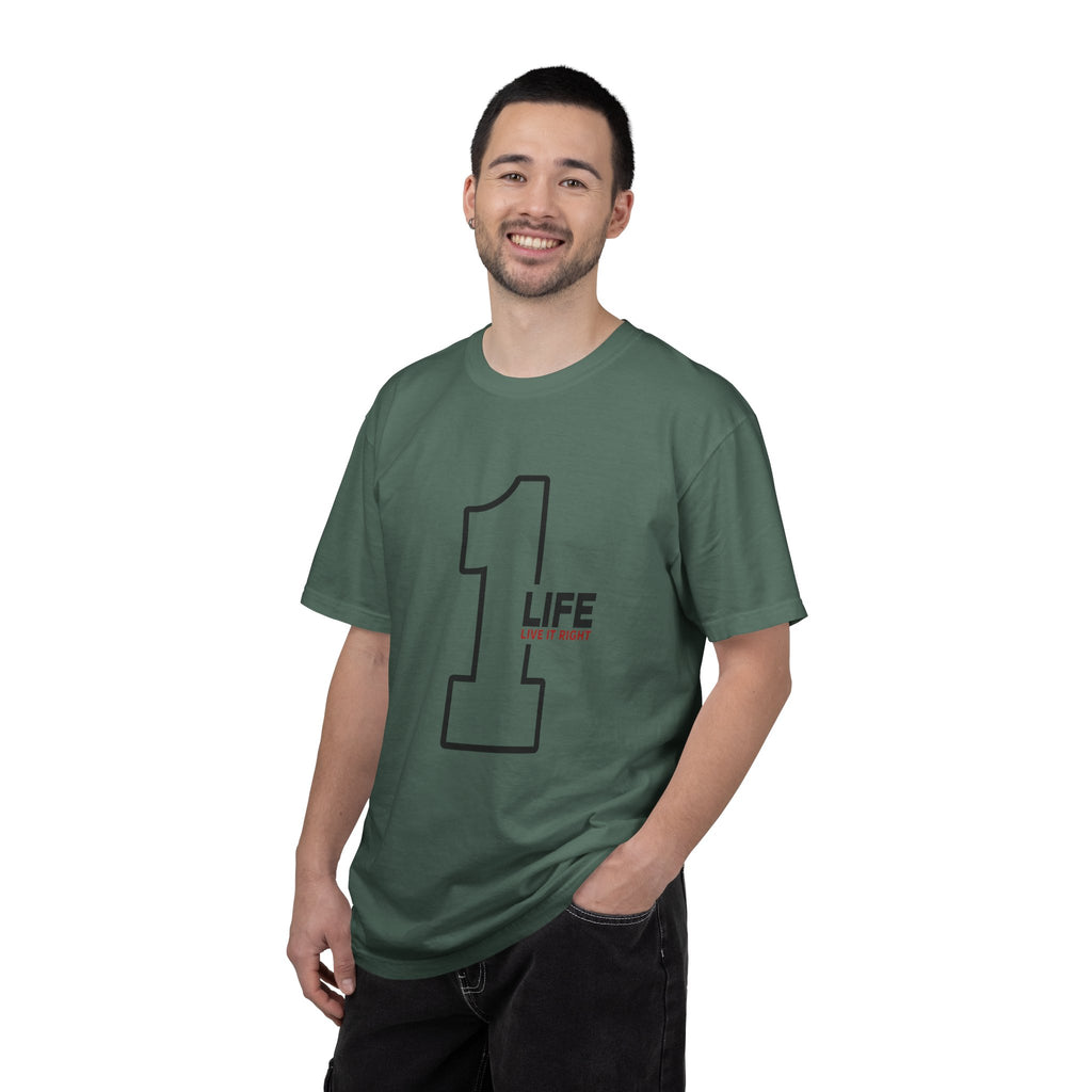 1 Life "Live It Right" T-Shirt — Minimalist Motivational Tee