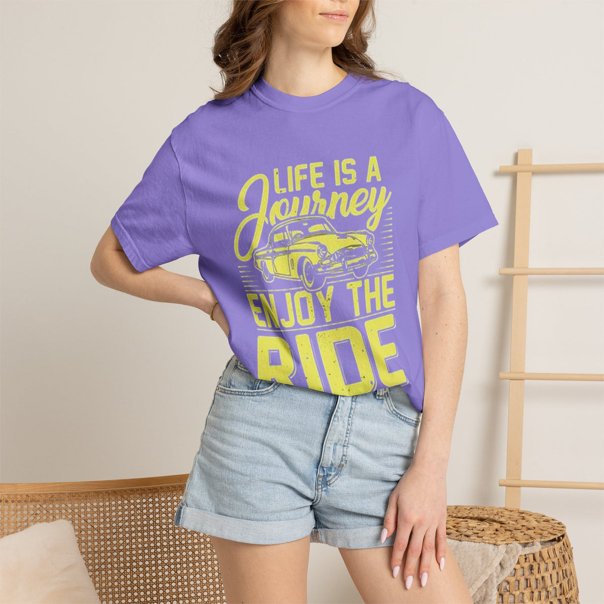 Enjoy The Ride T-Shirt — 'Life Is A Journey' Vintage Car Tee