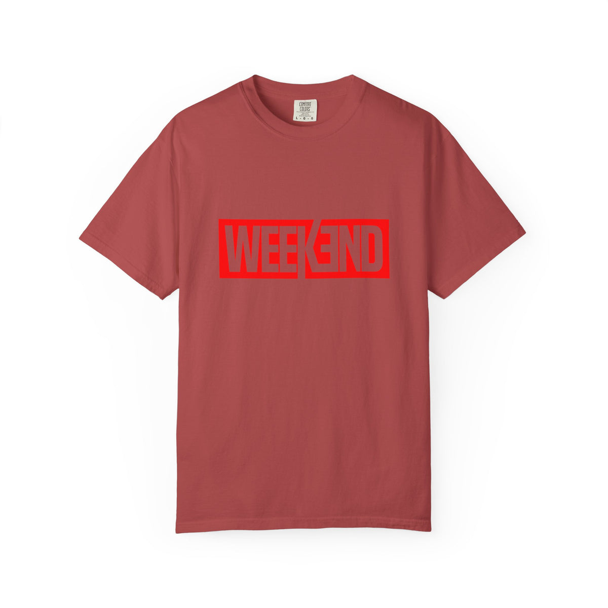 Weekend Box Logo T-Shirt — Retro Red Graphic Tee
