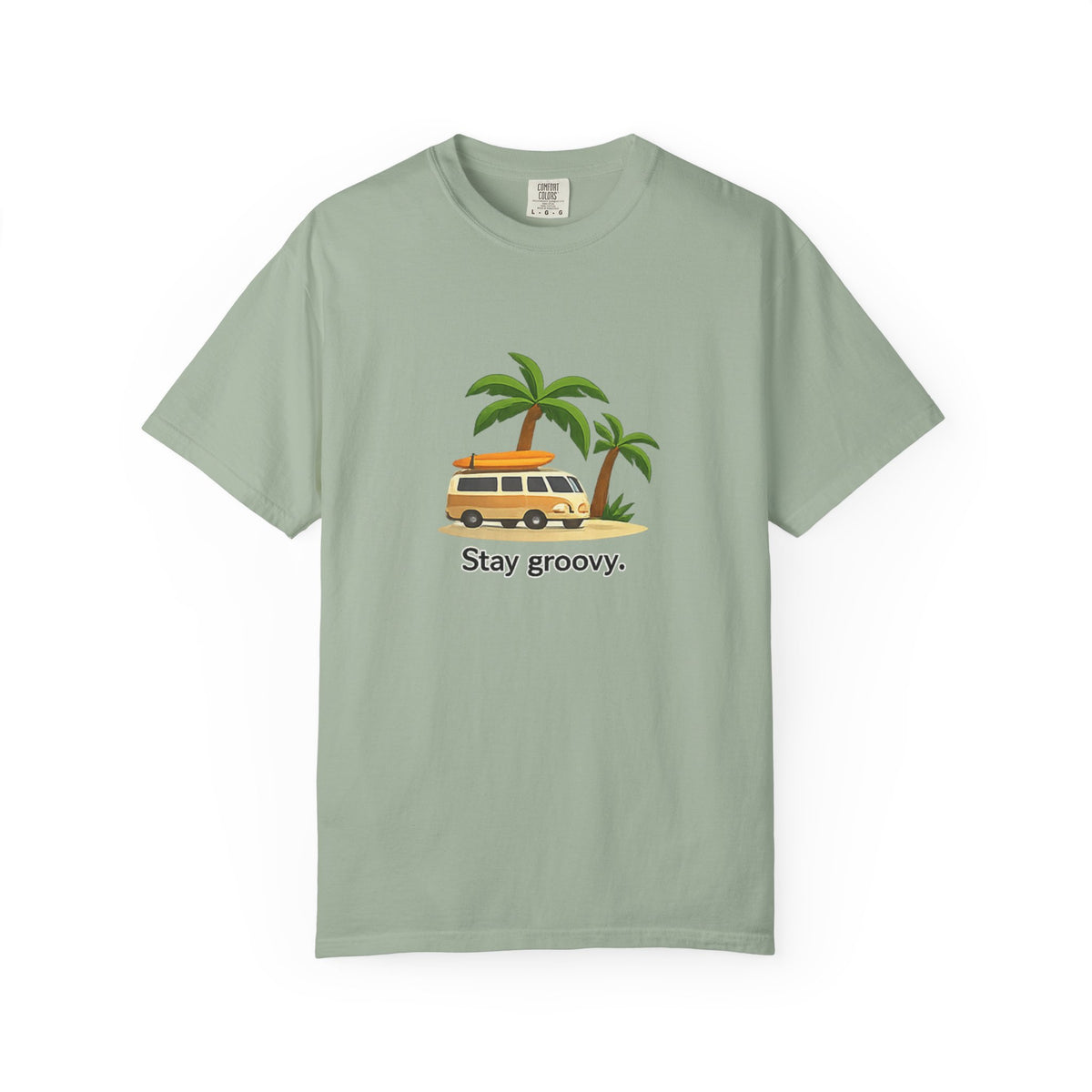 Vintage Surf Van T-Shirt – "Stay Groovy" Retro Beach Tee
