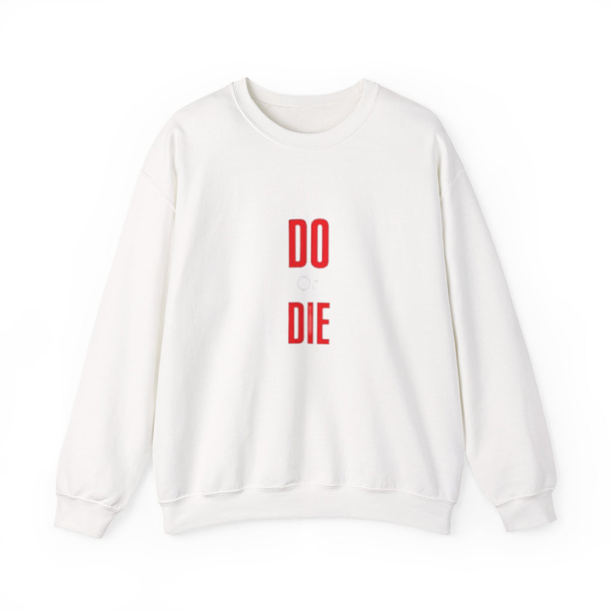 Crewneck Sweatshirt – Minimal 'DO / DIE' Red Vertical Typography