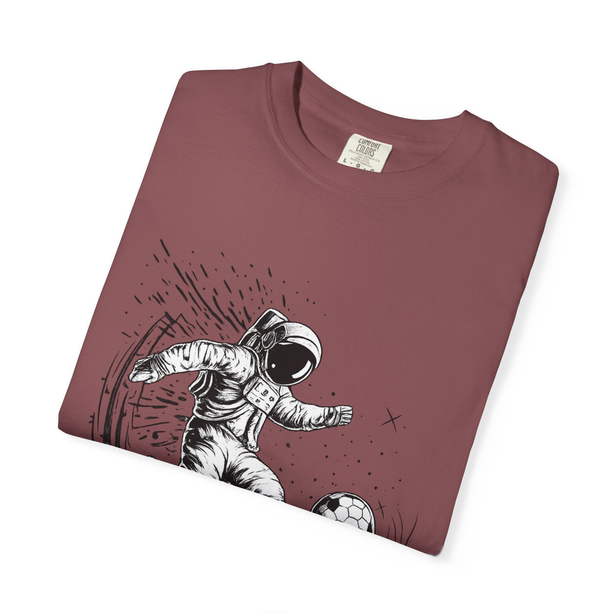 Astronaut Soccer T-Shirt — Space Football Graphic Tee