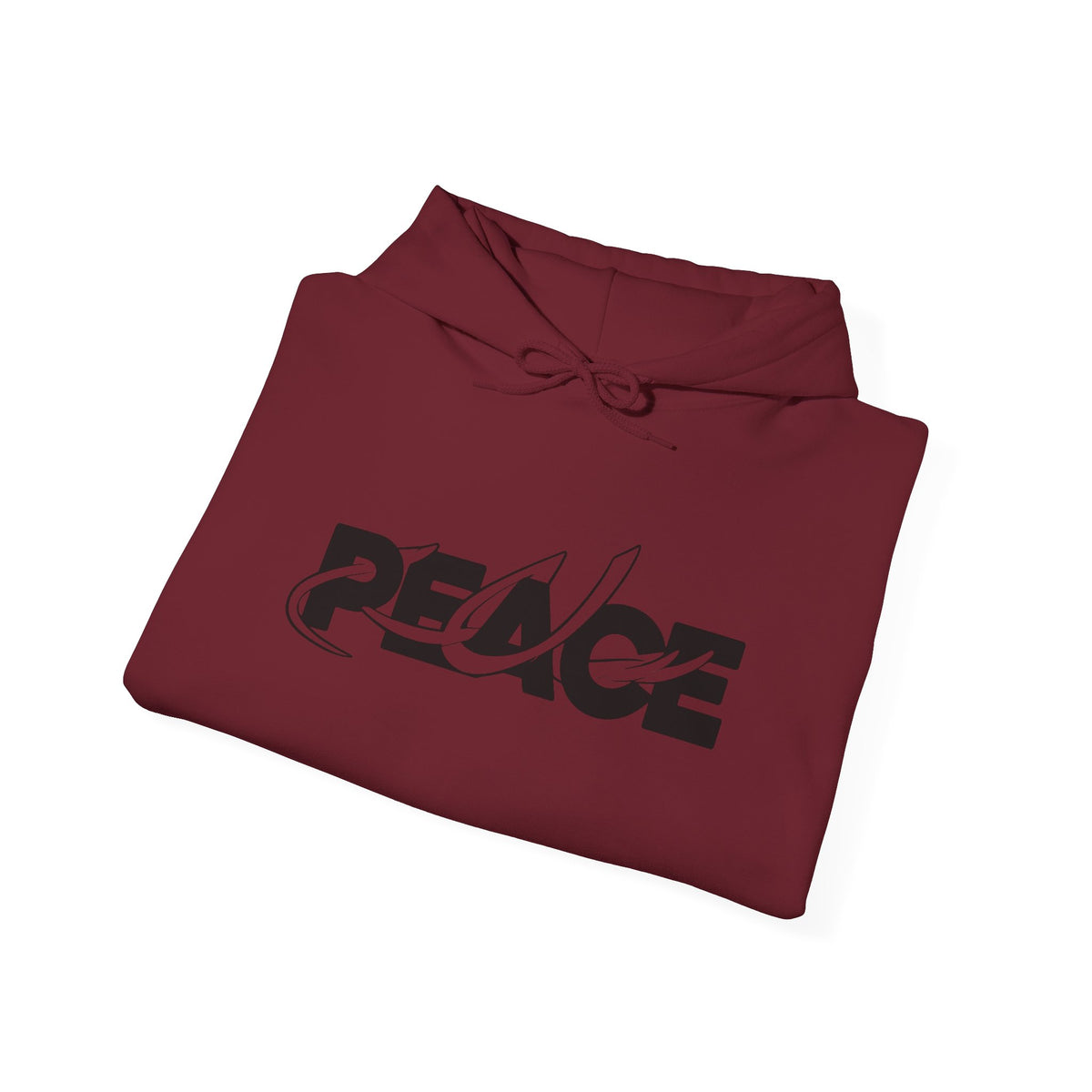 Peace Logo Hoodie — Minimal Black & White Peace Graphic Pullover