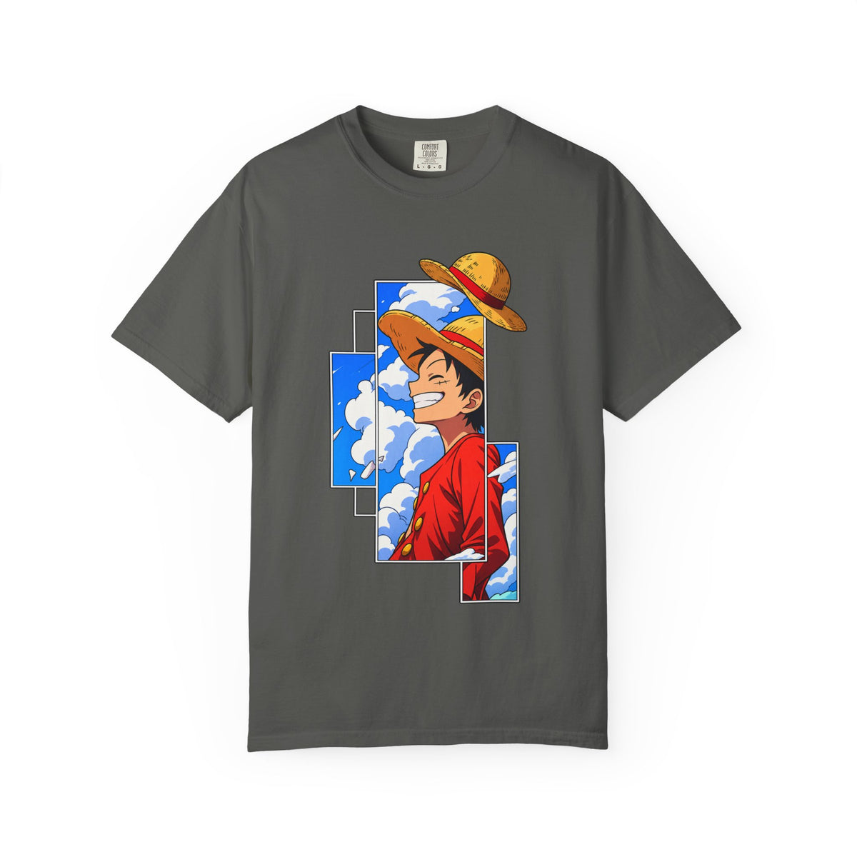 Anime Straw Hat Crew T-Shirt — Luffy Smiling Sky Graphic Tee