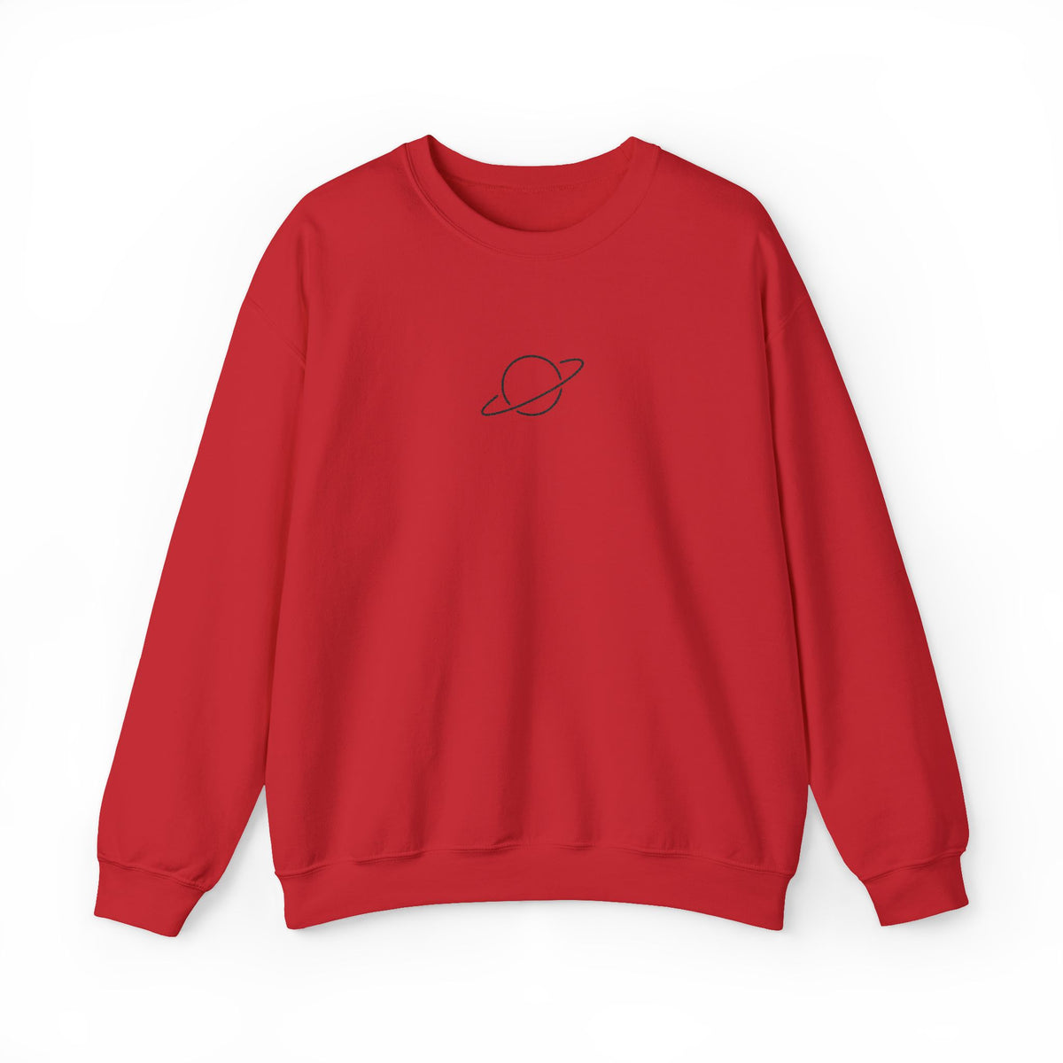Minimal Planet Crewneck Sweatshirt Embroidered
