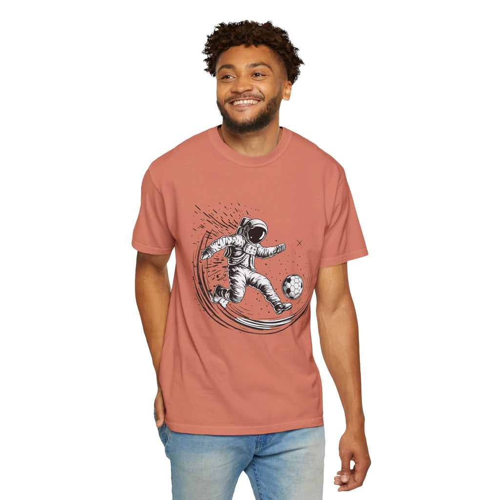 Astronaut Soccer T-Shirt — Space Football Graphic Tee