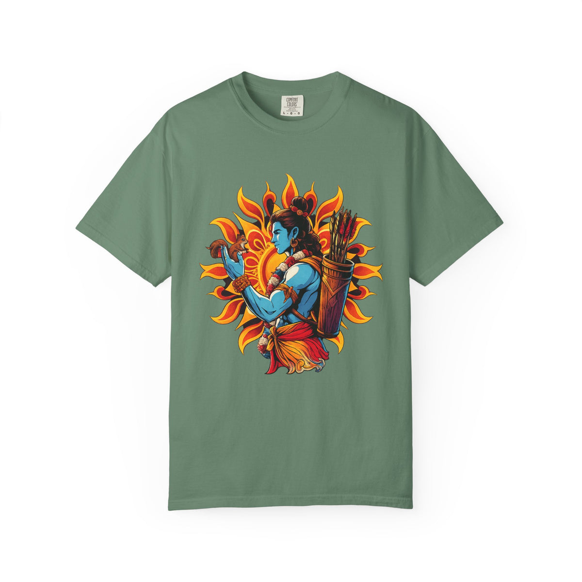 T-Shirt Ram Ji — Mythic Archer Illustration Tee (Sunburst Warrior Graphic)