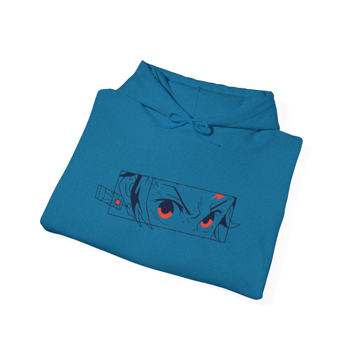 Anime Eyes Hoodie — Minimal Red & Black Manga Gaze Sweatshirt