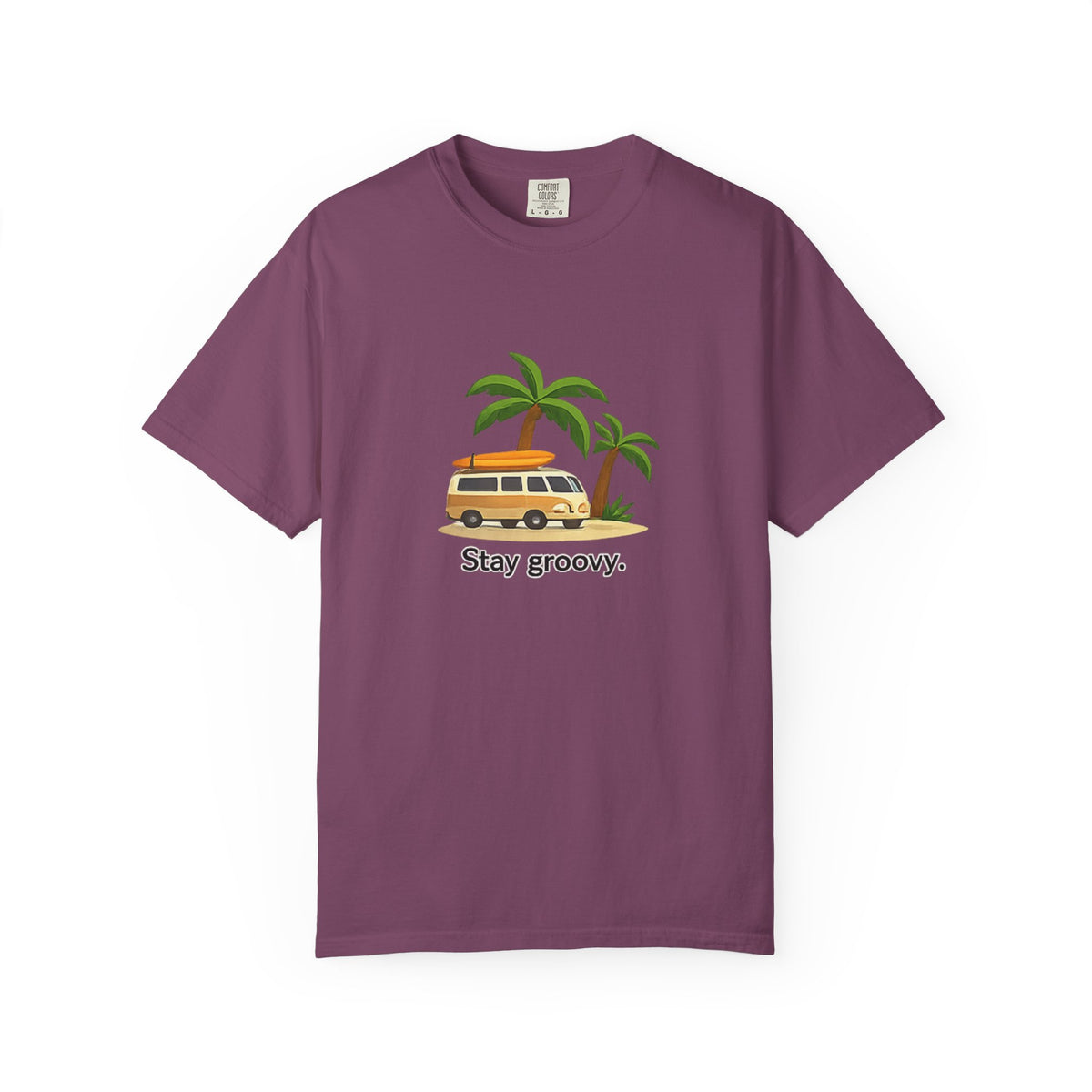 Vintage Surf Van T-Shirt – "Stay Groovy" Retro Beach Tee