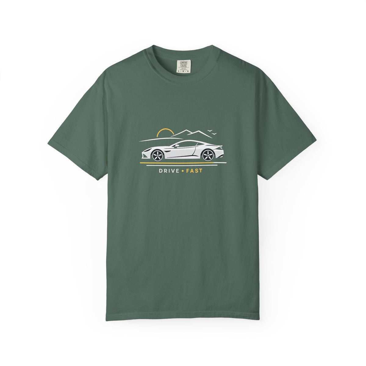 Drive Fast Sports Car T‑Shirt — Vintage Road Trip Graphic