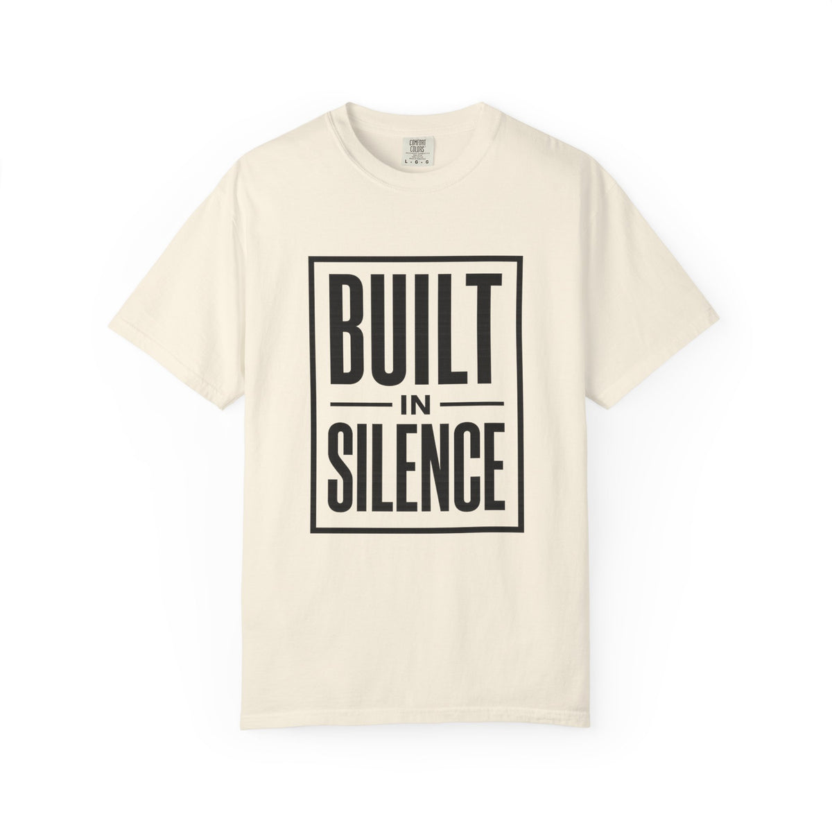 Built In Silence T-Shirt — Minimalist Bold Typography Tee