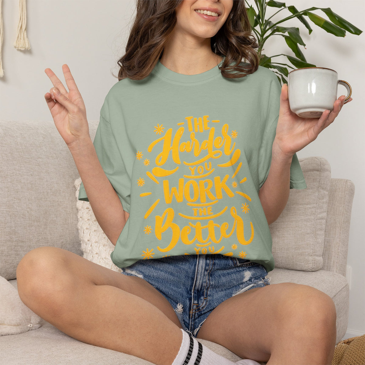 Motivational T-Shirt — "The Harder You Work The Better You Get" Graphic Tee