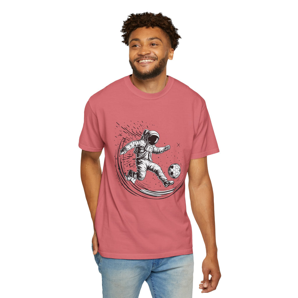 Astronaut Soccer T-Shirt — Space Football Graphic Tee