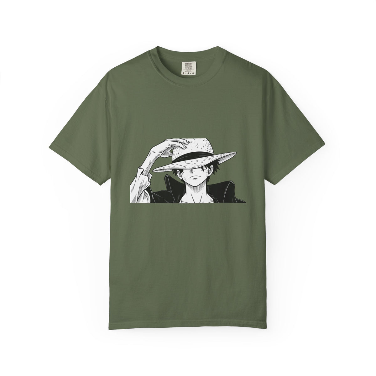 Anime Straw Hat Pirate T-Shirt – Minimal Luffy Illustration Tee