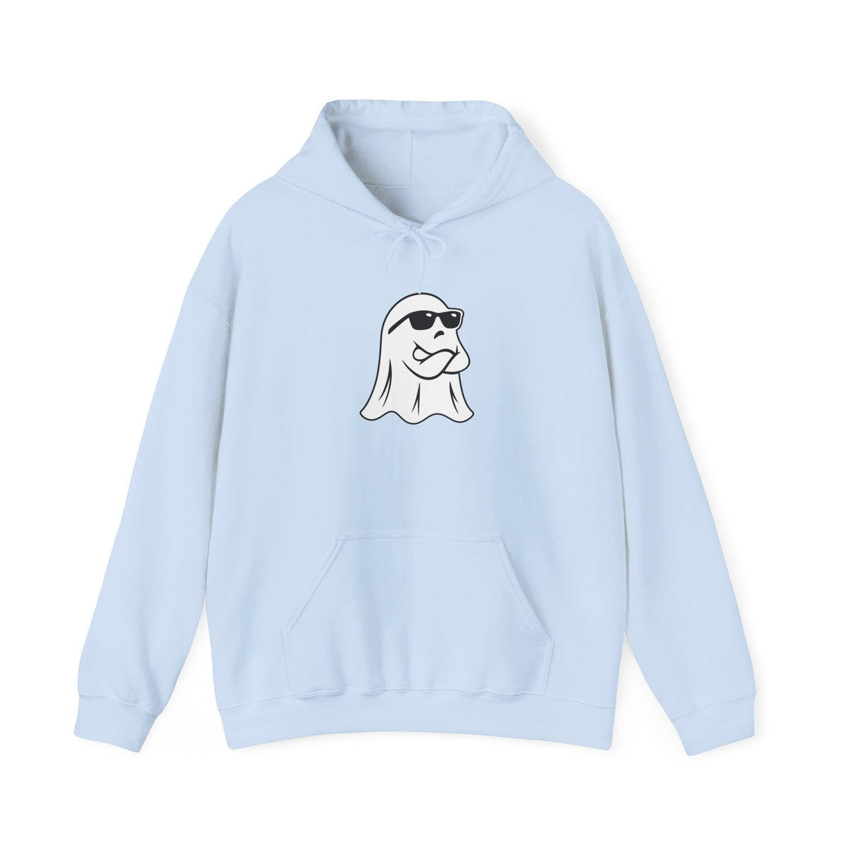 Cool Sunglasses Ghost Hoodie — Cute Minimalist Halloween Pullover