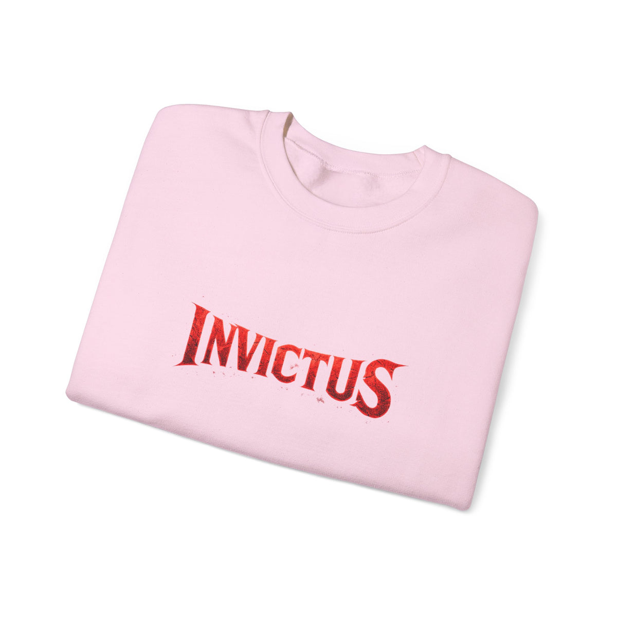 Invictus Crewneck Sweatshirt — Bold Red Script Pullover