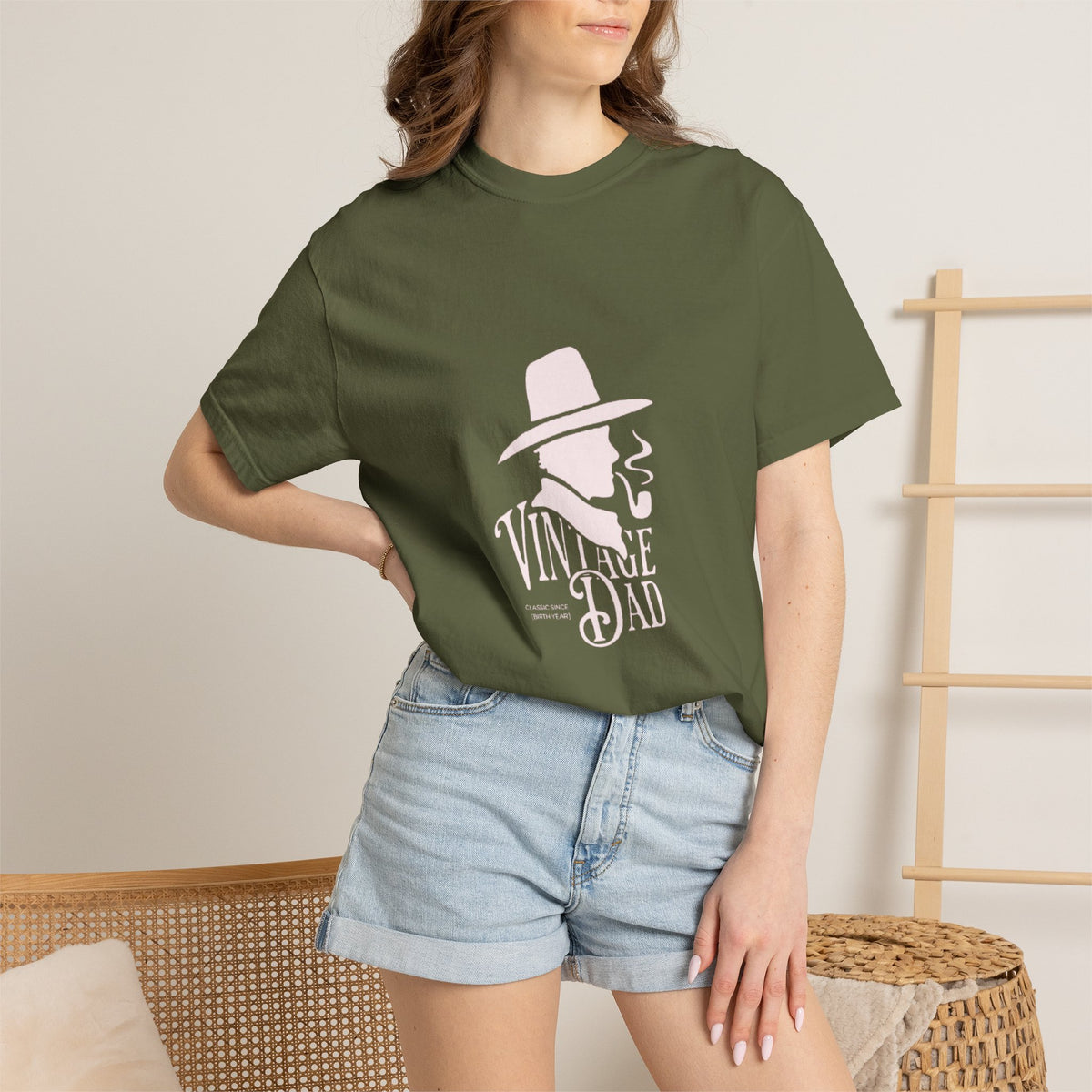 Vintage Dad graphic tee | Retro hat & pipe design