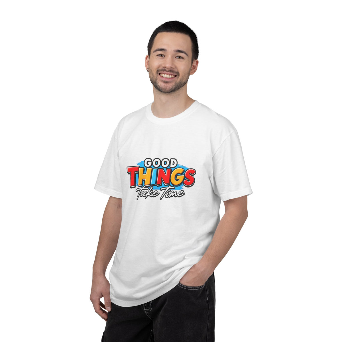 T-Shirt — "Good Things Take Time" Retro Graphic Tee