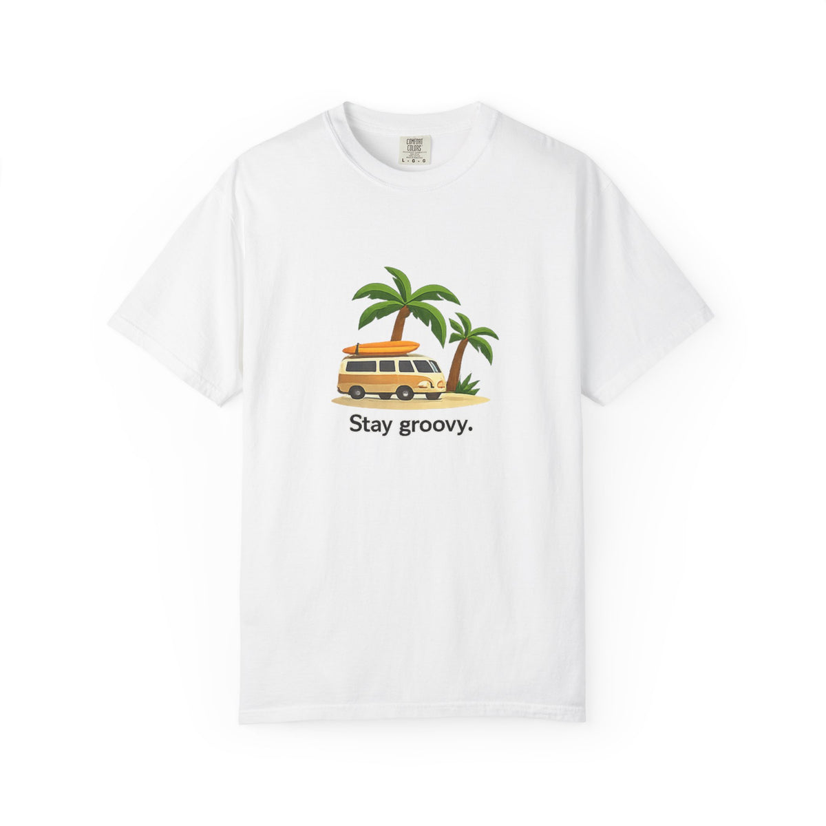 Vintage Surf Van T-Shirt – "Stay Groovy" Retro Beach Tee