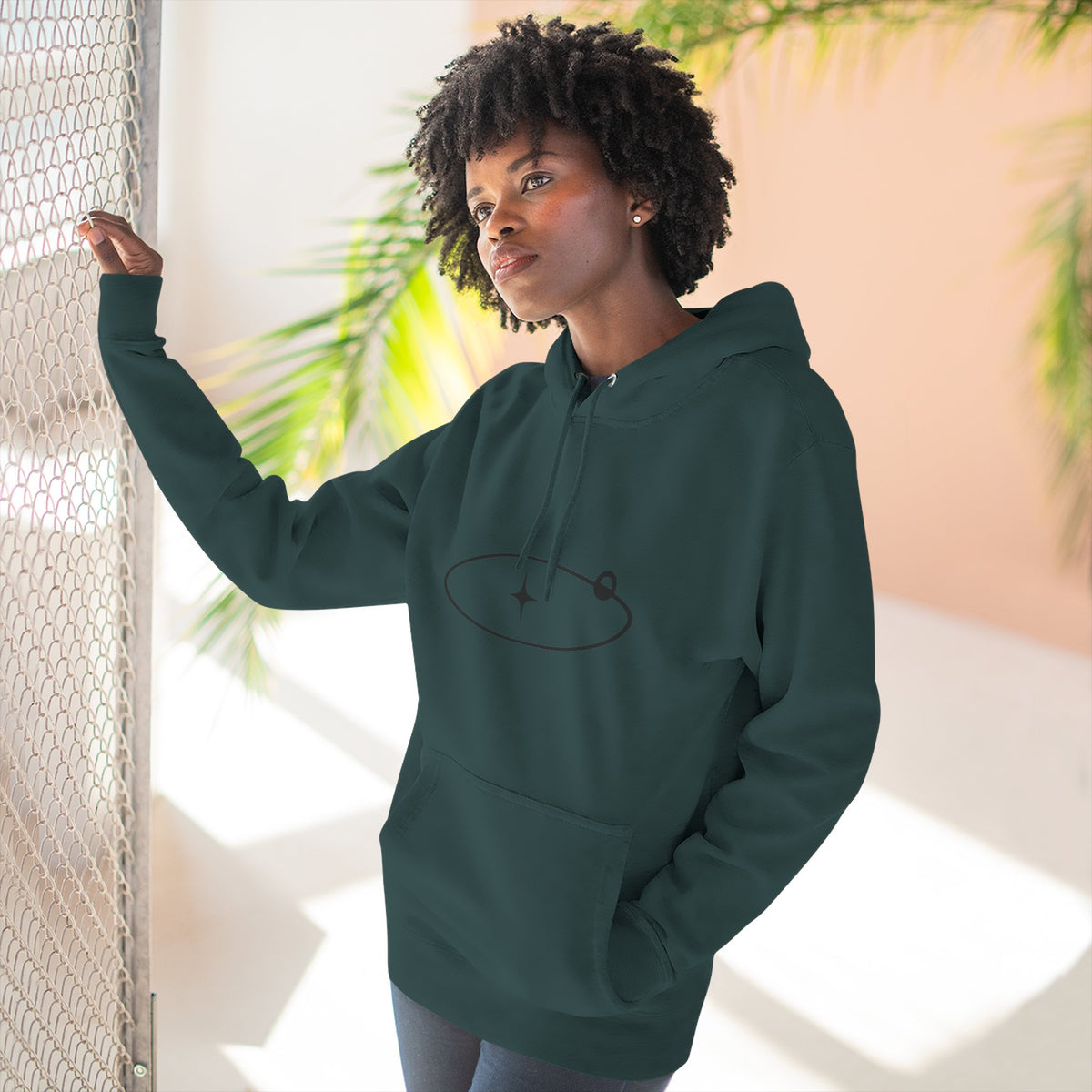 Minimal Orbit Hoodie — Simple Space Graphic Pullover