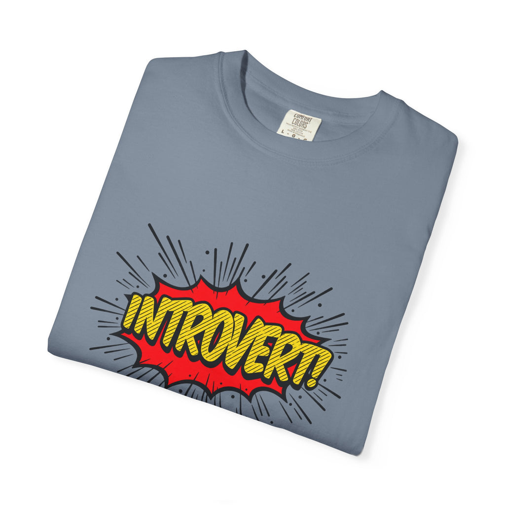 Introvert Comic Pop T-Shirt — Graphic "INTROVERT!" Tee