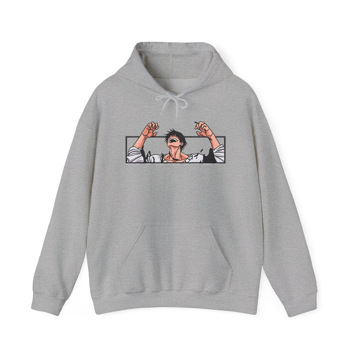 Anime Character Panel Hoodie — Retro Manga Illustration Pullover