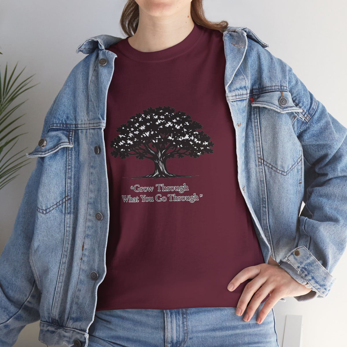 Tree of Growth T-Shirt — "Grow Through What You Go Through" Inspirational Tee