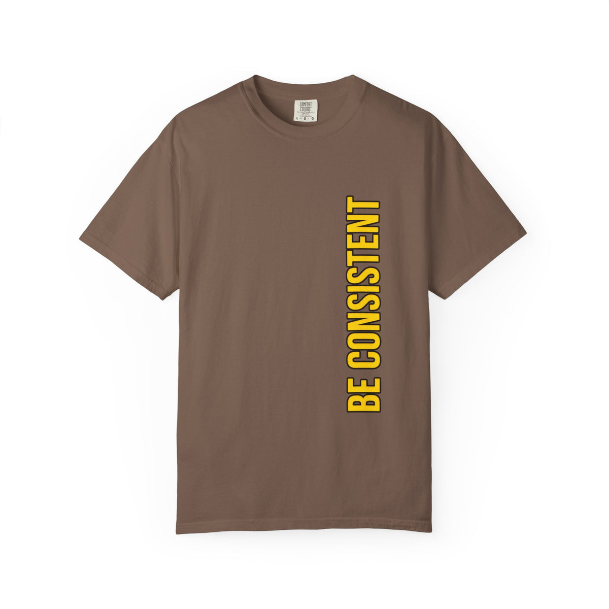 Be Consistent Vertical Graphic T-Shirt — Motivational Fitness Tee
