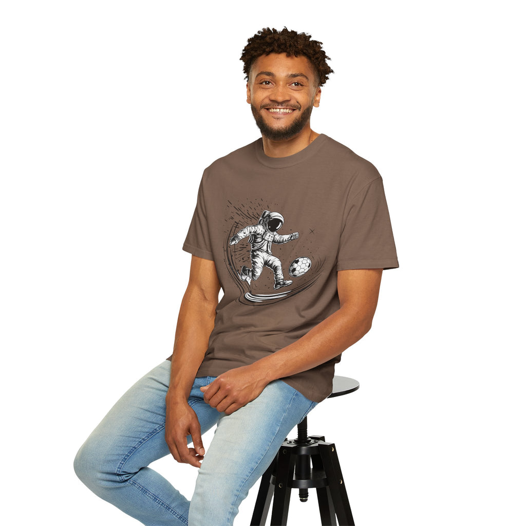 Astronaut Soccer T-Shirt — Space Football Graphic Tee