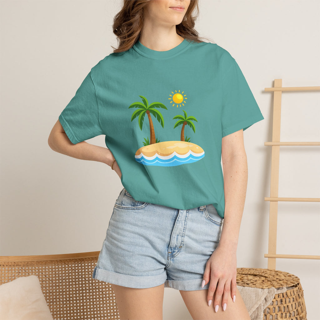 Island Paradise T-Shirt — Tropical Palm Tree Beach Graphic