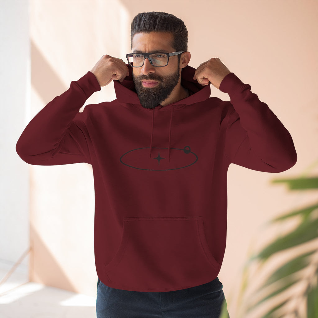 Minimal Orbit Hoodie — Simple Space Graphic Pullover