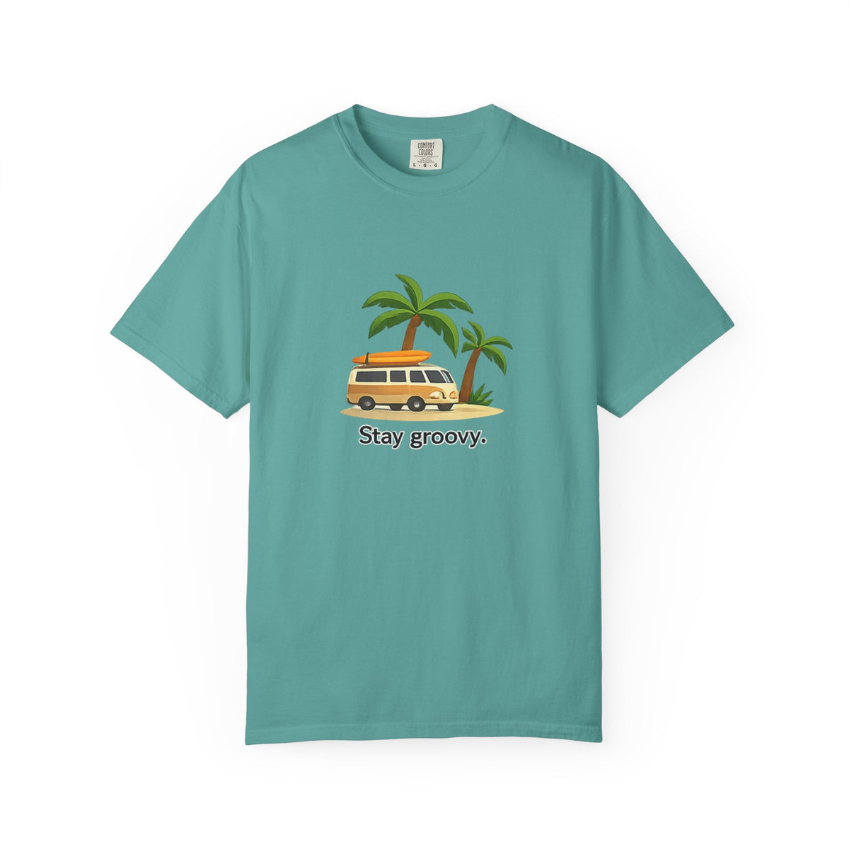Vintage Surf Van T-Shirt – "Stay Groovy" Retro Beach Tee