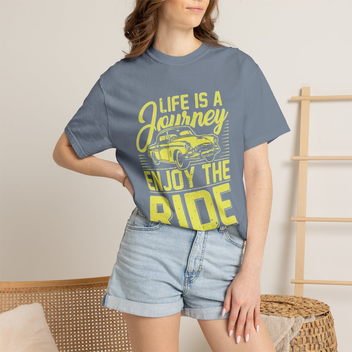 Enjoy The Ride T-Shirt — 'Life Is A Journey' Vintage Car Tee