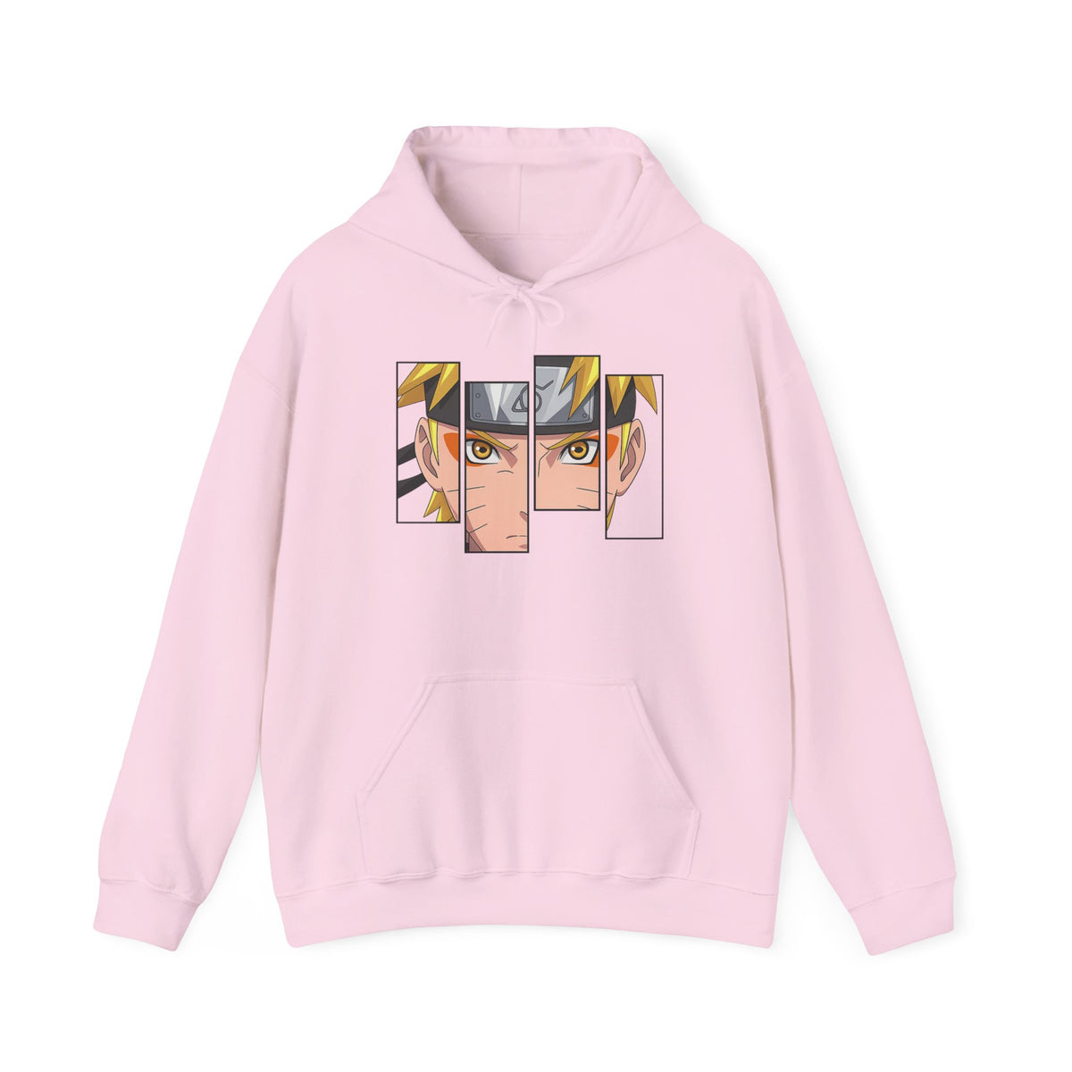 Anime Eyes Split-Panel Hoodie