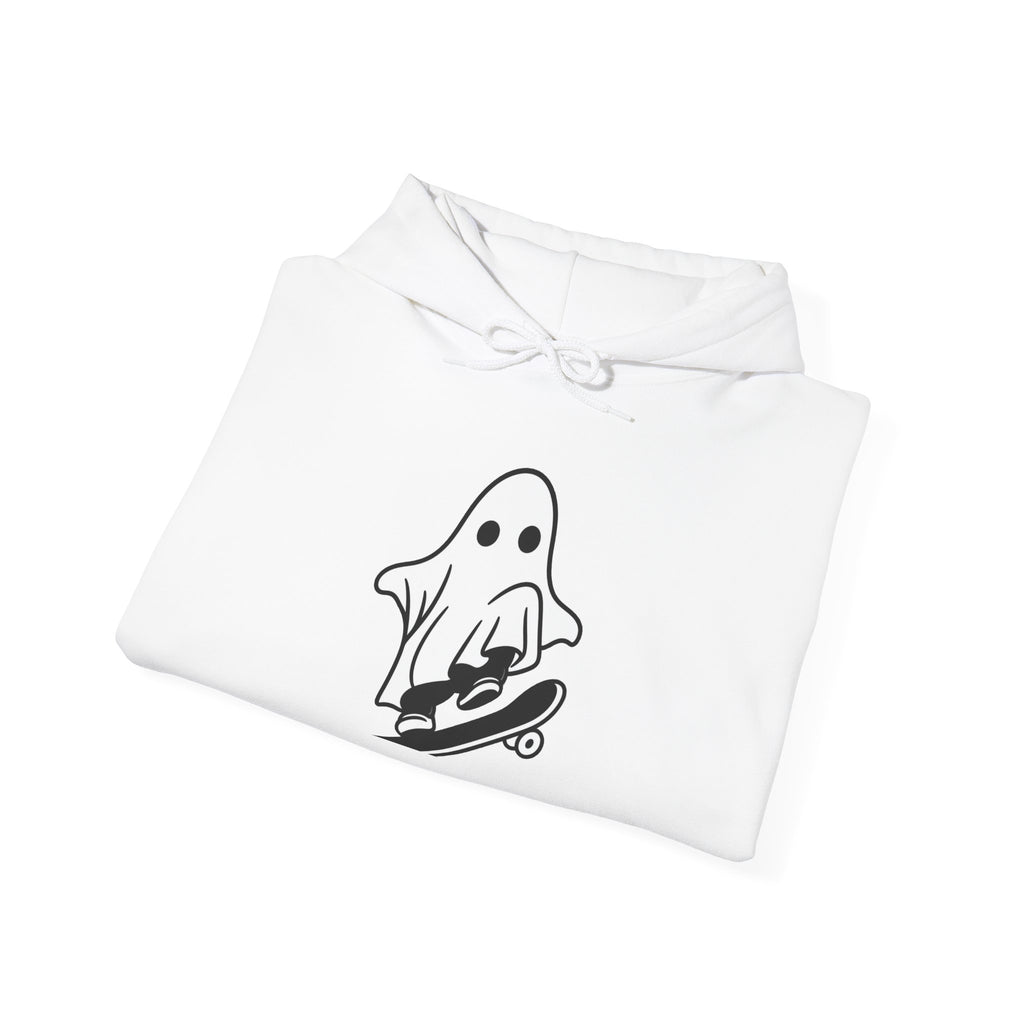 Ghost Skateboard Hoodie — Cute Skateboarding Ghost Graphic Sweatshirt