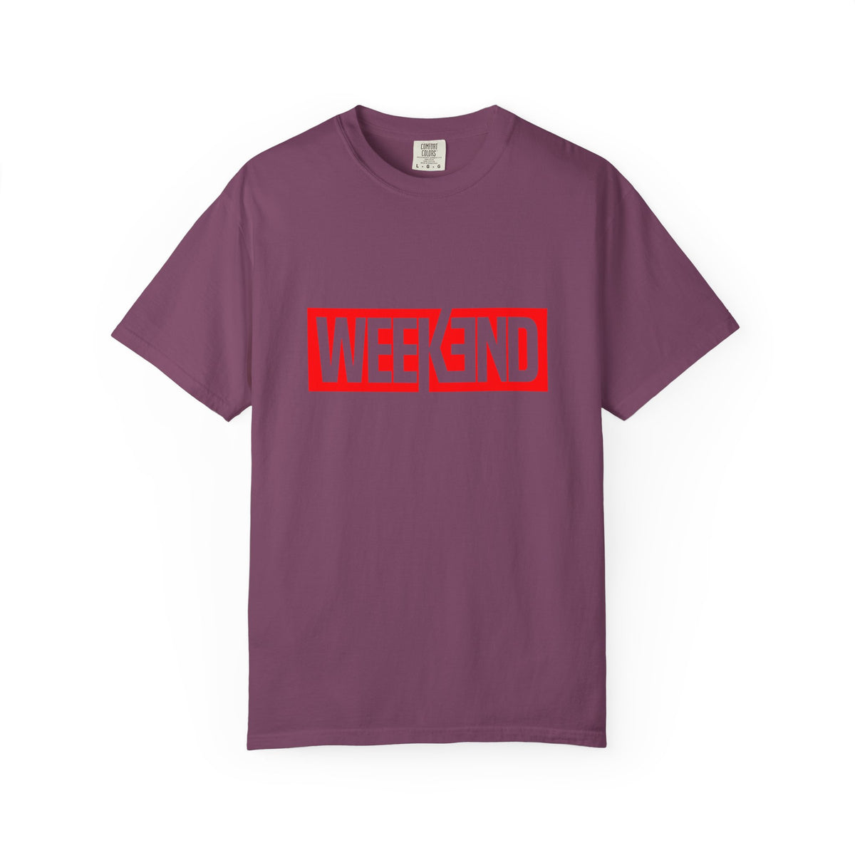 Weekend Box Logo T-Shirt — Retro Red Graphic Tee