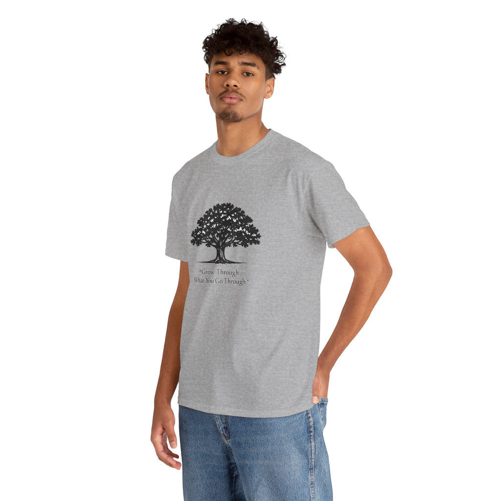 Tree of Growth T-Shirt — "Grow Through What You Go Through" Inspirational Tee