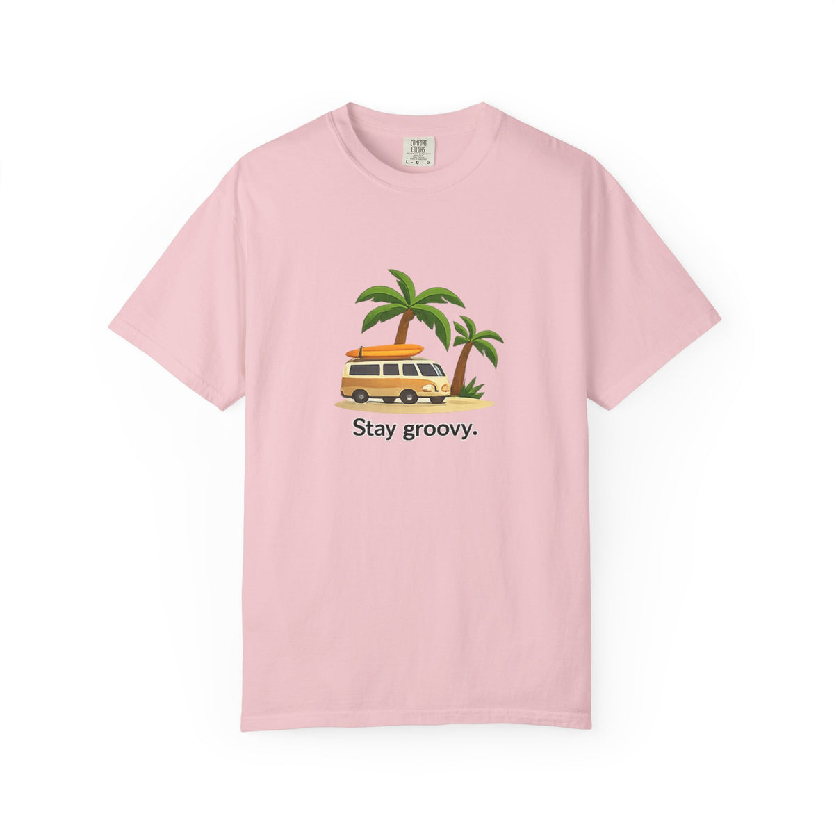 Vintage Surf Van T-Shirt – "Stay Groovy" Retro Beach Tee