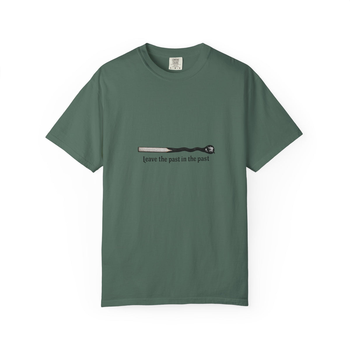 T-Shirt — Minimal Smoking Pipe Graphic “Leave the Past in the Past”