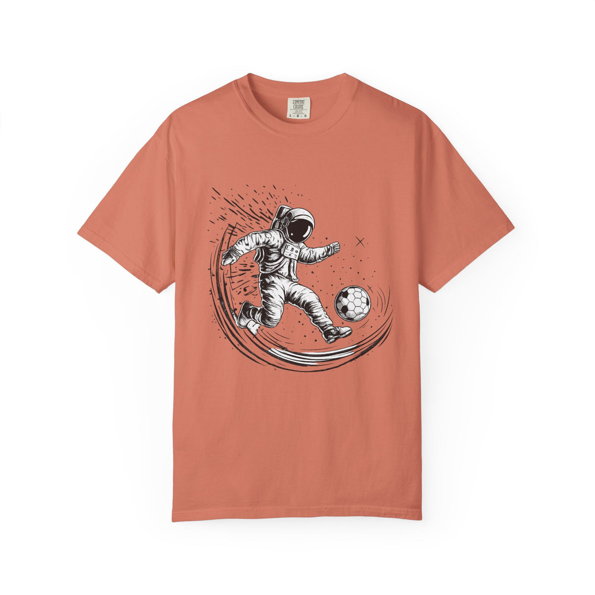 Astronaut Soccer T-Shirt — Space Football Graphic Tee