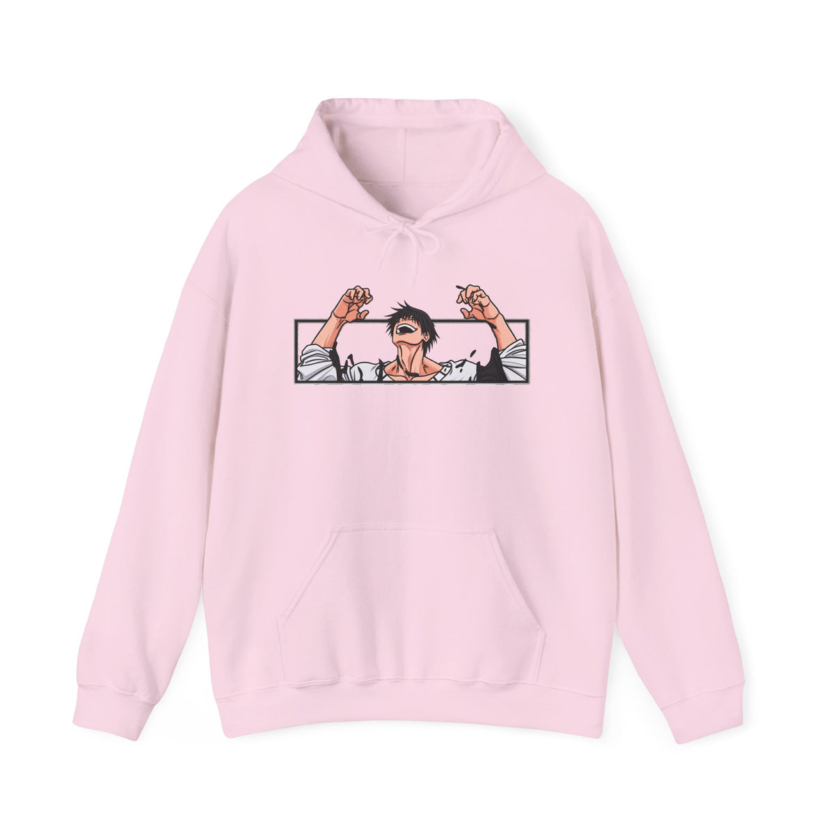 Anime Character Panel Hoodie — Retro Manga Illustration Pullover